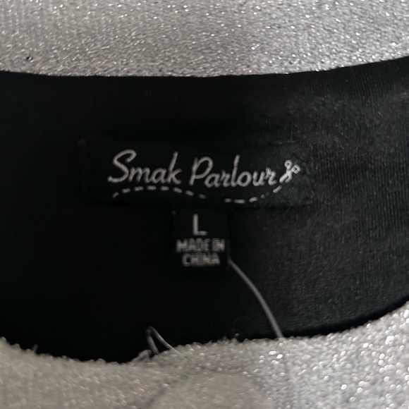 Smak Parlour Black Sparkle Mod Mini Dress - Picture 4 of 6